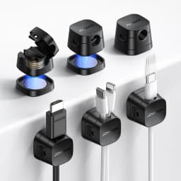 Joyroom 6PCS Detachable Magnetic Cord Organizer Under Desk Nightstand Home Office Car Wire Keeper Magnetic Cable Clips JR-ZS668