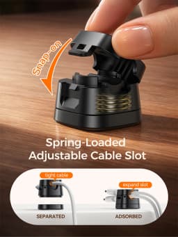 Joyroom 6PCS Detachable Magnetic Cord Organizer Under Desk Nightstand Home Office Car Wire Keeper Magnetic Cable Clips JR-ZS668