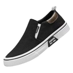 ​Men's Canvas Sneakers Casual Slip-On Vulcanized Lightweight Flat Shoes Affordable