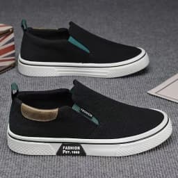 ​Men's Canvas Sneakers Casual Slip-On Vulcanized Lightweight Flat Shoes Affordable