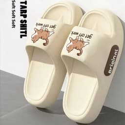 Unisex Couple Style Spring and Summer Eva Thick-Soled Soft-Soled Cartoon Cat Slippers for Indoor Bathroom, Outdoor Activities, Vacation, Fashion, Casual, Cute Style