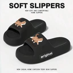 Unisex Couple Style Spring and Summer Eva Thick-Soled Soft-Soled Cartoon Cat Slippers for Indoor Bathroom, Outdoor Activities, Vacation, Fashion, Casual, Cute Style