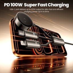 Toocki PD 100W Type C To Type C iP Port Cable 3-in-1 Fast Charge For iPhone 17 Pro 11-14 Series With Watch Charge For iWatch SE