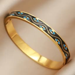 Stainless Steel Metal Oil Eyes Bangles&bracelets for Women Fashion Brand Jewelry Classic Crystal Tassel Bangles Accessories