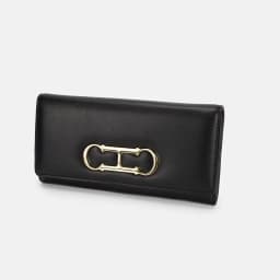 CH Womens Long Wallet Premium Leather Gold Metal Logo Large Capacity Multi Card Slots Daily Commuter Ladies Clutch Purse
