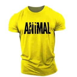 Fashion Animal Letter Printed T-shirt Summer Casual Crew Neck Tops Daily Basic Short Sleeve Quick Drying Gym Fitness Sports Tees