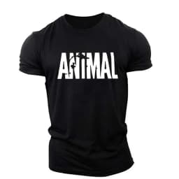 Fashion Animal Letter Printed T-shirt Summer Casual Crew Neck Tops Daily Basic Short Sleeve Quick Drying Gym Fitness Sports Tees