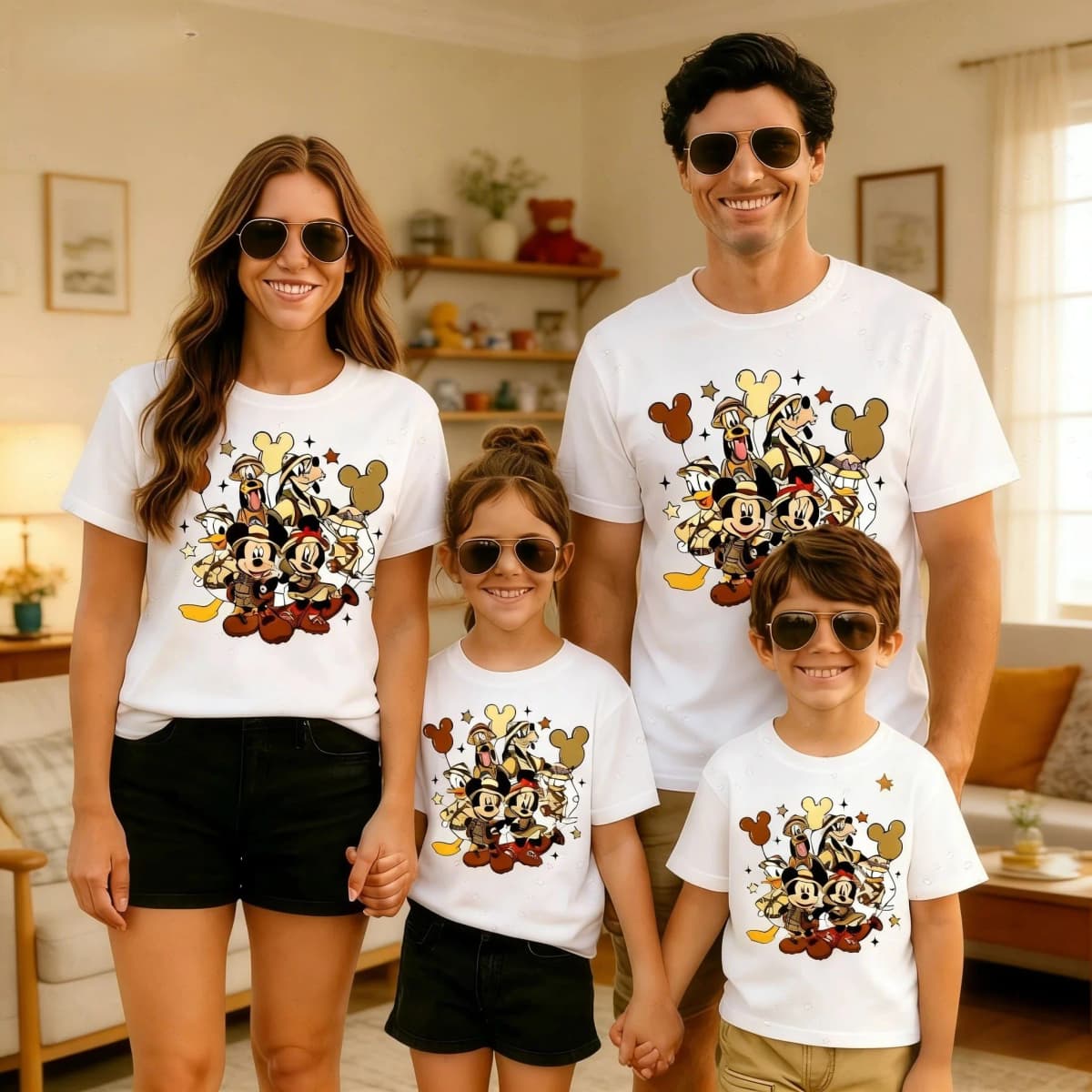 2026 Summer Safari Kingdom Cotton T-Shirt Summer Breathable Family T-Shirt Clothing Harajuku Parents and Children Clothing moto