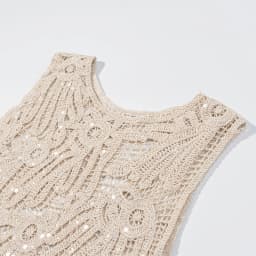 Sequin Crochet Lace Tank Top for Women Sleeveless Paisley Embroidered Hollow-out Open Knitted Blouse Summer Beach Boho Cover-up
