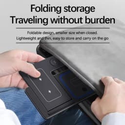 Foldable 100W 3 In 1 Fast Wireless Charging Stand Holder Dock For iPhone 17 16 Apple Watch AirPods 4 Pro 2 Fast Charger