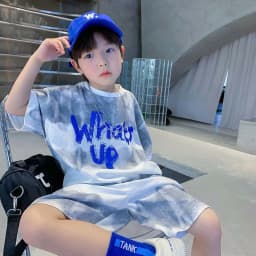 Kids Summer T-shirt+Shorts 2-piece Clothes Set Korean Style Cute Fashion Handsome Letter Print Casual Sports Jersey Suit 1-12 Y