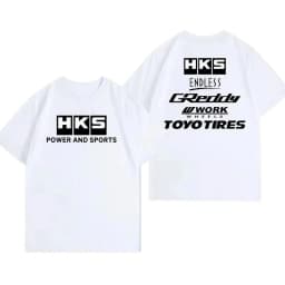 2025 Japan JDM Modified Car HKS ENDLESS Work Pure Tshirt Men Women Short Sleeve Big Size Crewneck Top Man Tees Unisex