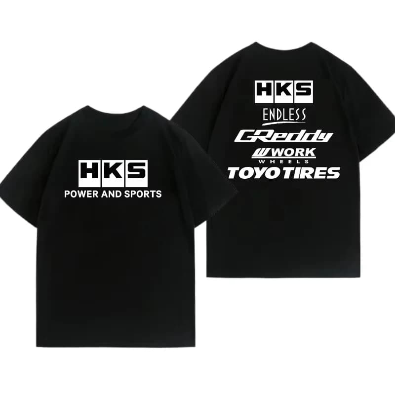 2025 Japan JDM Modified Car HKS ENDLESS Work Pure Tshirt Men Women Short Sleeve Big Size Crewneck Top Man Tees Unisex
