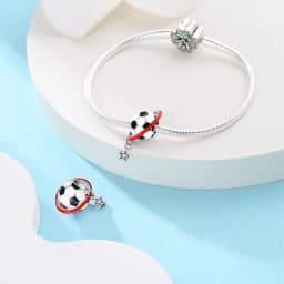 925 Sterling Silver Football Series Plated Football Match Series Charms Bead Fit 3mm 925 Original Bracelets DIY Souvenir Jewelry