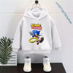 Kids Thick Hoodie with Cute Sonic Anime Pattern Soft Fashion Sweatshirt Clothing Perfect Outfits Gifts for Boys and Girls