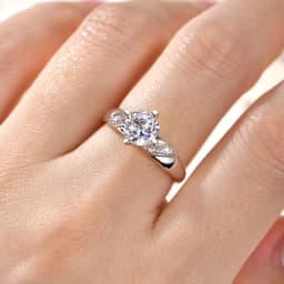 14K Gold Plated CZ Lab Diamond Promise Anniversary Ring 7mm Round Cut Cubic Zirconia Wedding Engagement Rings for Women