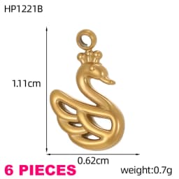 Waterproof Jewelry Stainless Steel Pendant Heart Sun Music Dragonfly Flower Swan Cat Paw Charm DIY Pendant Accessories