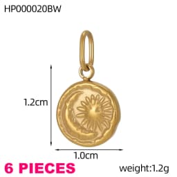 Waterproof Jewelry Stainless Steel Pendant Heart Sun Music Dragonfly Flower Swan Cat Paw Charm DIY Pendant Accessories