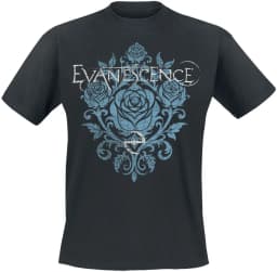 Blue Rose Evanescence T-Shirt Men Women Metal Rock Band Graphic Tee 100% Cotton Summer Streetwear Top