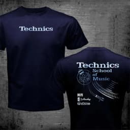 Vintage Deejay Shirt Long Play Tshirt Technics School of Music T Shirt Men Retro DJ Music T-shirt Hot Sale Fashion Top Tee Shirt