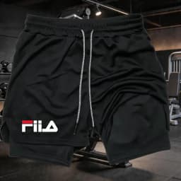 Summer men's 2-in-1 sports shorts breathable and casual quick drying double-layer shorts summer running sports underwear M-3XL