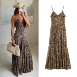 Women's Dress 2026 Summer New Leopard Print Spaghetti Strap A-Line Midi Dress Sexy Fashion Wild Individual Style