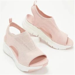 New knitted peep-toe sandals, casual and fashionable sandals, plus-size trainers