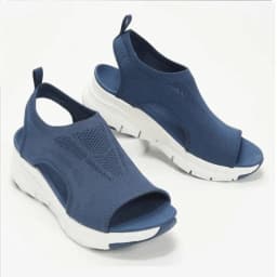 New knitted peep-toe sandals, casual and fashionable sandals, plus-size trainers