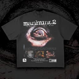 Women Men Oversized Y2k T Shirts Thriller Horror Game Manhunt Black T-shirt Streetwear Summer Cotton Casual Female Male Clothing