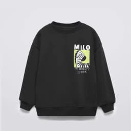 Black Sweatshirt Children Autumn Clothes Long-sleeved Tops Outer Wear New Design Cute Printed Hoodies Toddler Casual Sports Wear