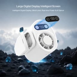 Semiconductor Cooling Clip on Fan Intelligent Digital Display 100 Adjustable Speeds Portable USB Desk Fan for Home Office Car