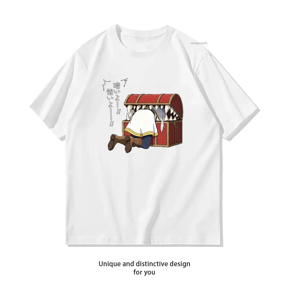 Frieren Beyond Journey's End Frieren Eaten Anime Japanese T-shirt Summer Cotton Woman Man Graphic T Shirts Adult O-neck Tops
