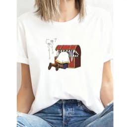 Frieren Beyond Journey's End Frieren Eaten Anime Japanese T-shirt Summer Cotton Woman Man Graphic T Shirts Adult O-neck Tops