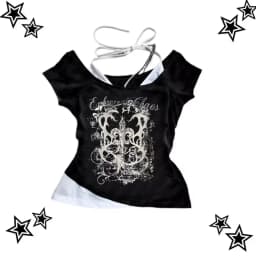 Women's 90s Vintage Punk T-Shirts Summer Streetwear Sexy Short Sleeve Gothic Slim Crop Tops Hottie Casual Femme Tee Harajuku Y2k