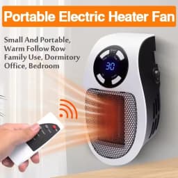 Plug In Portable Electric Heater Mini Radiator Wall Room Heater Remote Control Home Appliance Hand Warmer Machine 500W