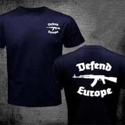 Summer 2026 New Defend Europe Men's T-shirt Fashion Hot Sell High Quality Men's and Women's Same Style Round Neck Print T-shirt
