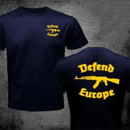 Summer 2026 New Defend Europe Men's T-shirt Fashion Hot Sell High Quality Men's and Women's Same Style Round Neck Print T-shirt
