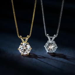 IOGOU Certified Classic 0.5CT-5CT D Moissanite Pendant Necklace Adjustable Chain for Women 5mm-11mm Imitation Diamond Jewelry