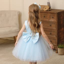 2-10 Years New Girls Princess Dress Summer Tulle Big Bow Girls Wedding Dress Piano Performance Costume Host Costume Kids Clothes
