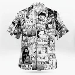 Summer Men's One Piece Hawaiian Shirt Monkey D Luffy Graphic Short Sleeve Casual Anime Kids Clothes Tropical Beach Holiday Tops