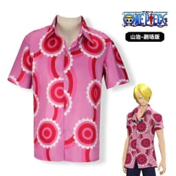 Summer Men's One Piece Hawaiian Shirt Monkey D Luffy Graphic Short Sleeve Casual Anime Kids Clothes Tropical Beach Holiday Tops