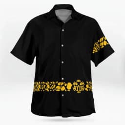 Summer Men's One Piece Hawaiian Shirt Monkey D Luffy Graphic Short Sleeve Casual Anime Kids Clothes Tropical Beach Holiday Tops