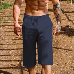 Summer New Men's Cotton Linen Shorts Men's Sports Straight Leg Cool Breathable Shorts New Fashion Trend Casual Streetwear S-3XL