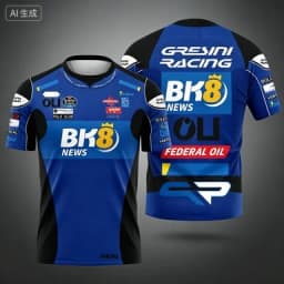 Gresini Racing Theme Short-sleeve T-shirt Casual Round Neck Breathable Top for Sports Enthusiasts