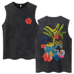 Rapper Washed Tank Tops DTMF Music Album Vintage Hip Hop Sleeveless T Shirt Men Women High Quality 100% Cotton Loose Vests