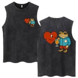 Rapper Washed Tank Tops DTMF Music Album Vintage Hip Hop Sleeveless T Shirt Men Women High Quality 100% Cotton Loose Vests