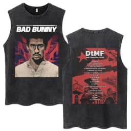 Rapper Washed Tank Tops DTMF Music Album Vintage Hip Hop Sleeveless T Shirt Men Women High Quality 100% Cotton Loose Vests
