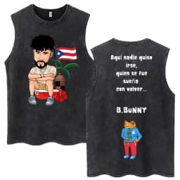 Rapper Washed Tank Tops DTMF Music Album Vintage Hip Hop Sleeveless T Shirt Men Women High Quality 100% Cotton Loose Vests