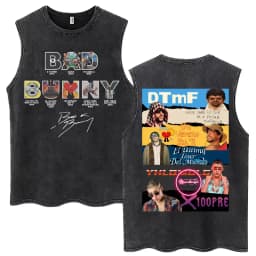Rapper Washed Tank Tops DTMF Music Album Vintage Hip Hop Sleeveless T Shirt Men Women High Quality 100% Cotton Loose Vests