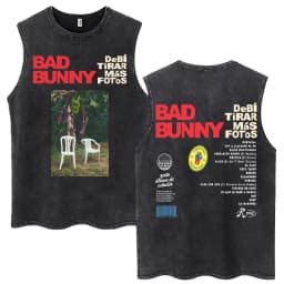 Rapper Washed Tank Tops DTMF Music Album Vintage Hip Hop Sleeveless T Shirt Men Women High Quality 100% Cotton Loose Vests